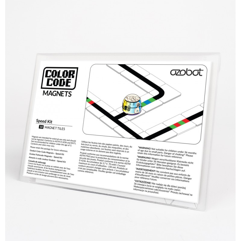 Aimants Ozobot Color Code - Kit de mouvements spéciaux (18 tuiles), 035017-01