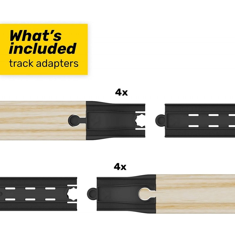 Adaptateurs pour rails en bois intelino, INT-WADPT-01