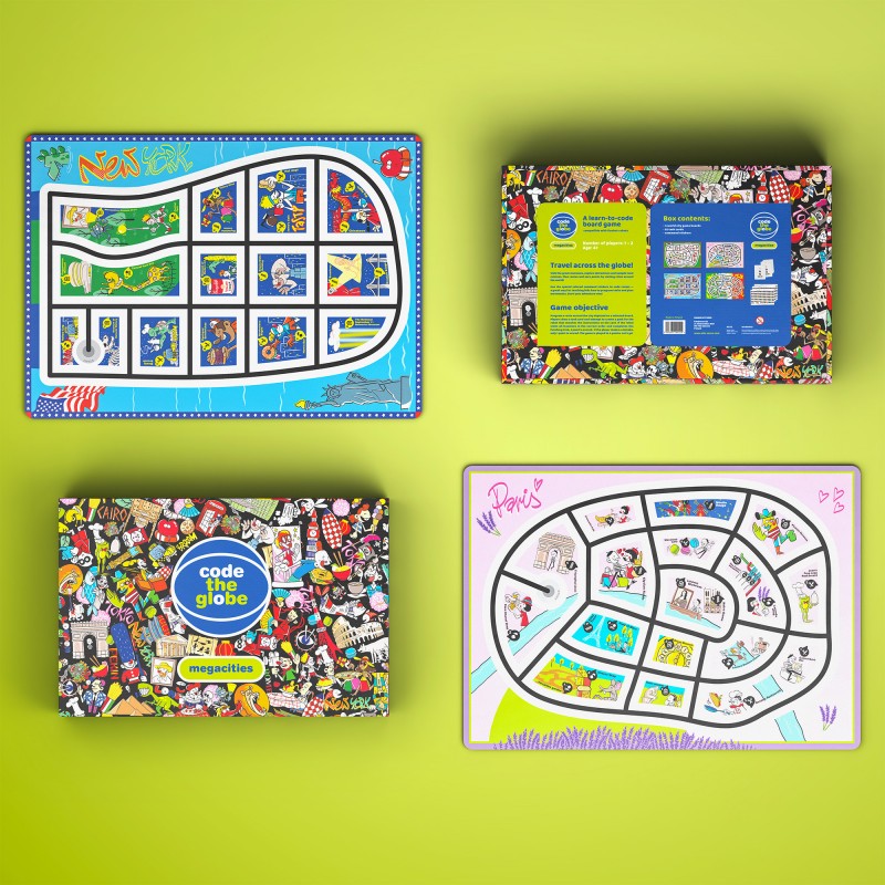 EduSense-bordspel voor Ozobot - Megasteden, E-01-100