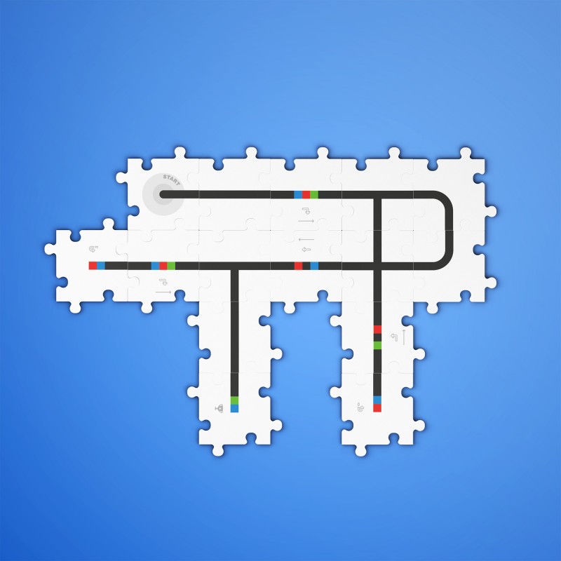 EduSense puzzle en bois pour Ozobot - Ensemble de démarrage, E-01-015