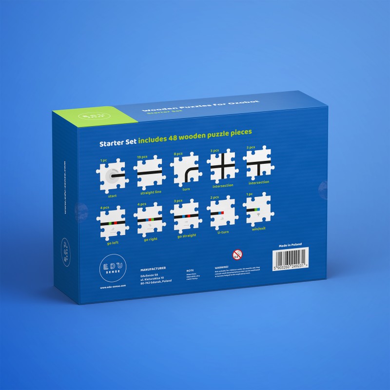EduSense houten puzzel voor Ozobot - Starterset, E-01-015