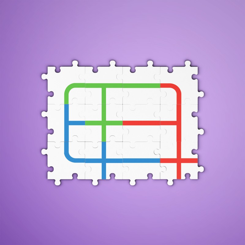 EduSense houten puzzels voor Ozobot - Kleurenset, E-01-018