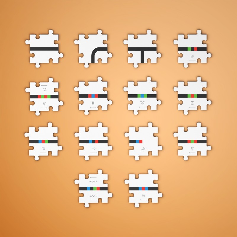 EduSense houten puzzels voor Ozobot - Special Moves Set, E-01-017