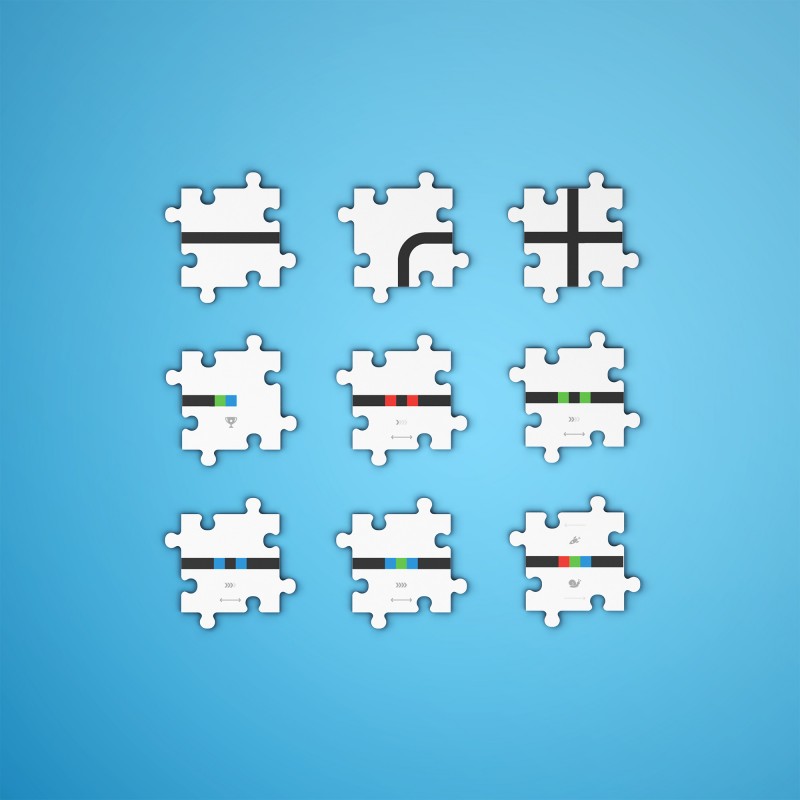 EduSense houten puzzels voor Ozobot - Speed Set, E-01-016