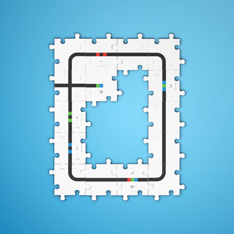 EduSense houten puzzels voor Ozobot - Speed Set, E-01-016