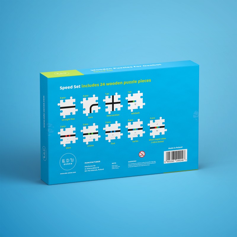 EduSense houten puzzels voor Ozobot - Speed Set, E-01-016