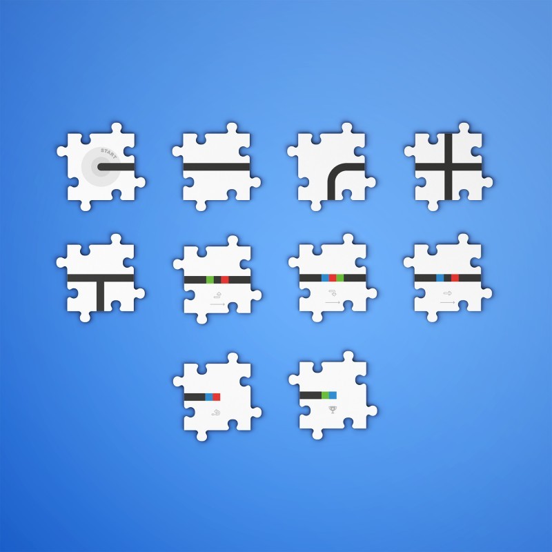 EduSense houten puzzel voor Ozobot - Starterset, E-01-015