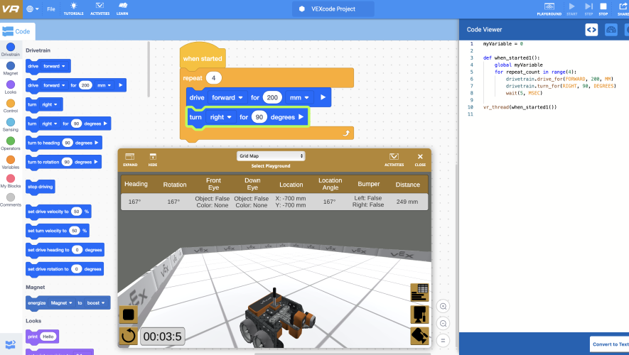 Ontdek het gratis online STEM Platform VEXcode VR
