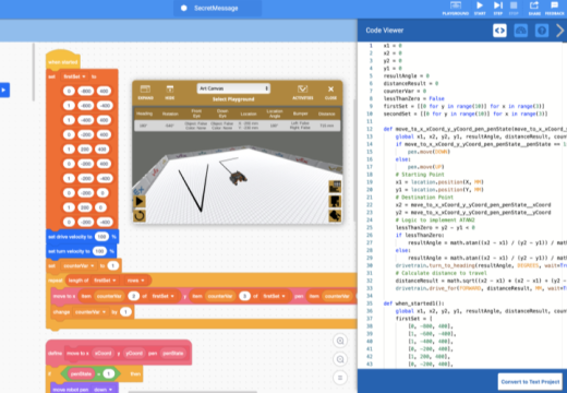 Hour of Code - Une heure de code avec VEXcode VR